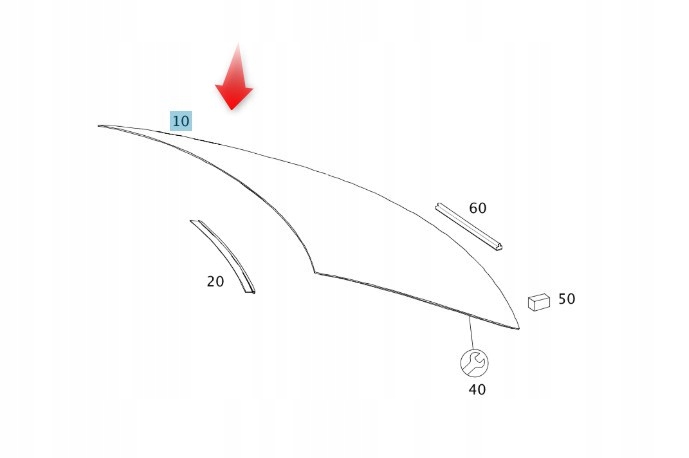 Zadní Sklo W204 Mercedes Oe A2046701700