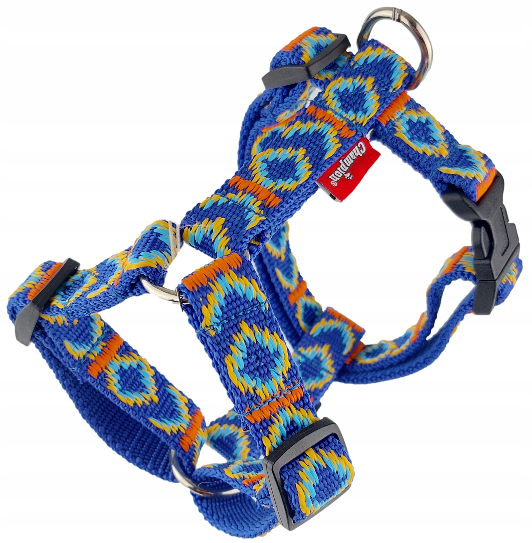 Levně Champion Postroj pro velkého psa Regulovatelná páska Guard 120 Modrá Aztek