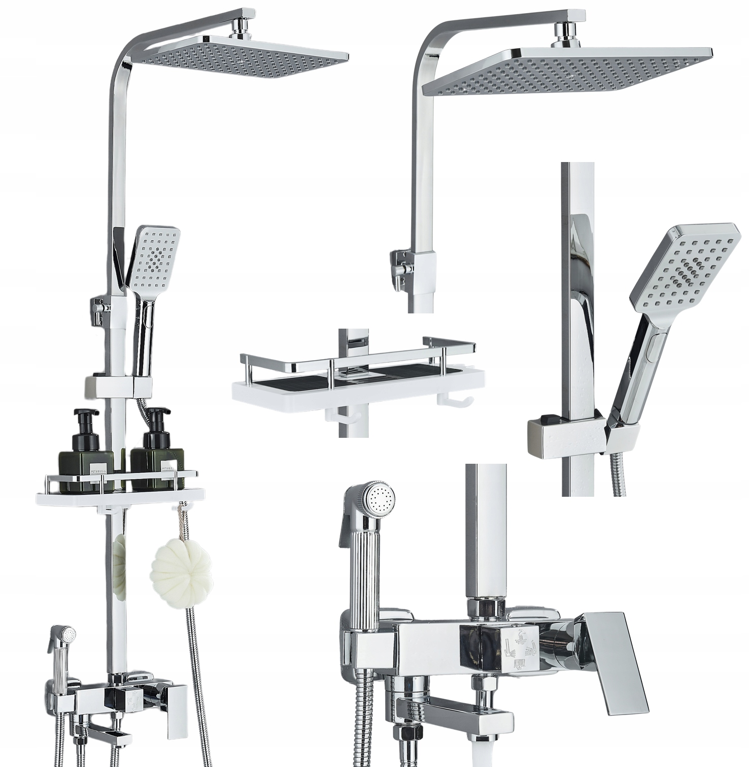 Natynková sprchová batéria Chrom Bidet