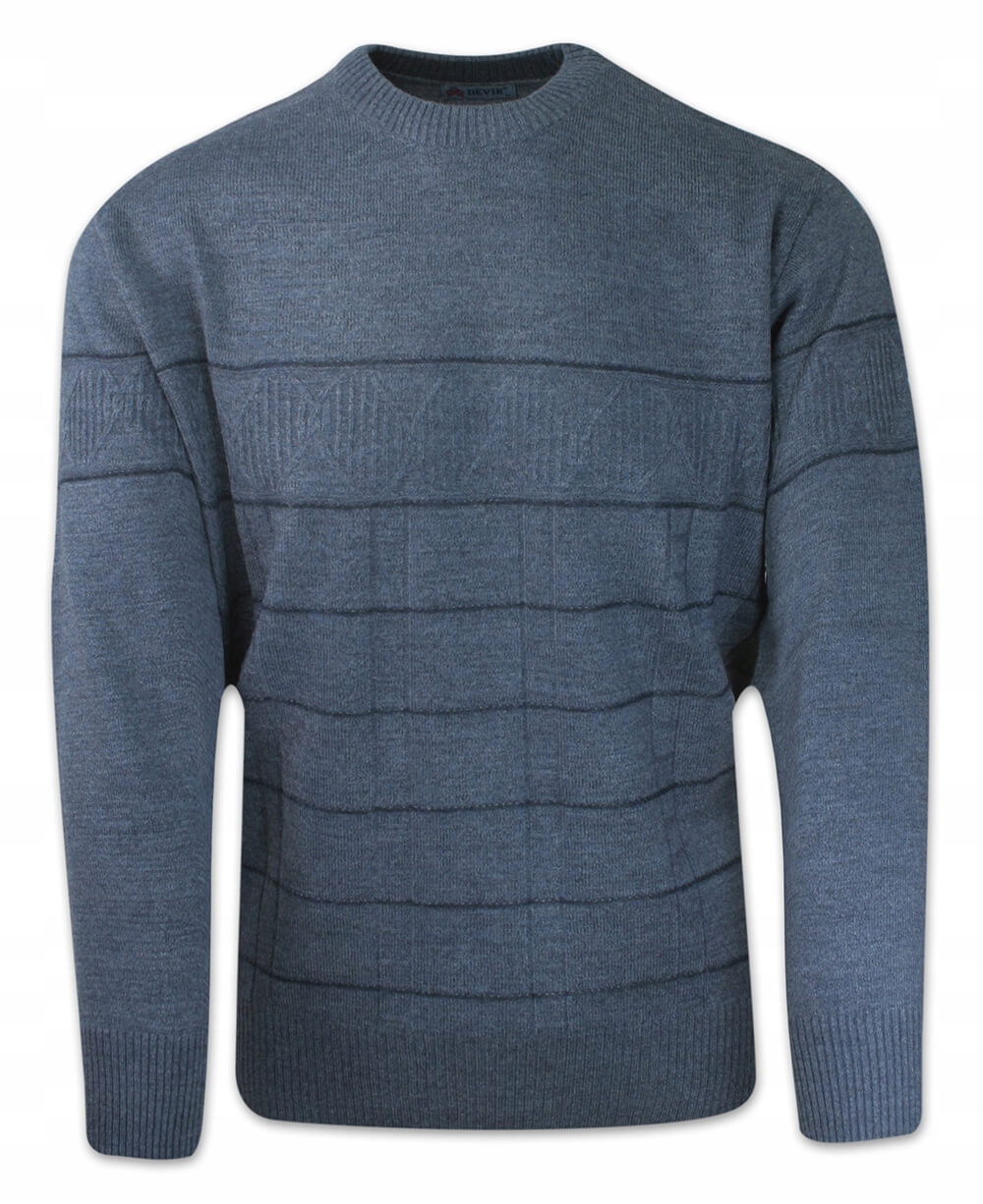 

Niebieski Wełniany Sweter U-neck Devir XL
