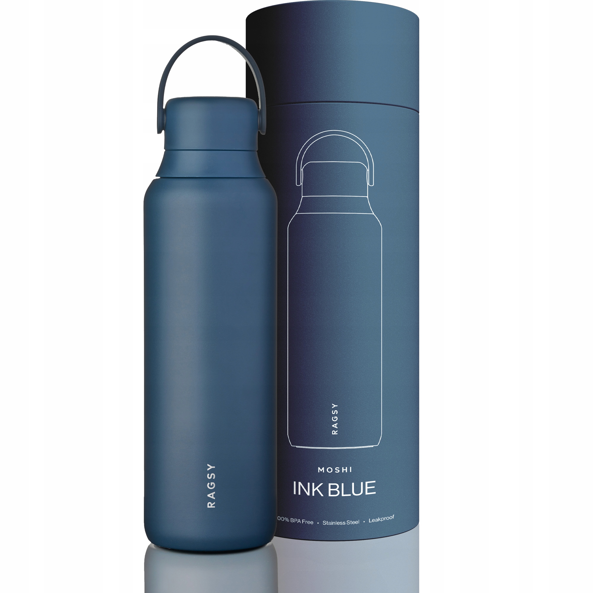 Butelka termiczna Moshi z ceramicznym wnętrzem 600 ml 14/28h Ink Blue