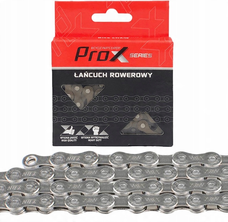 

Łańcuch 8 rz. ProX S8S2 116L srebrny, zapinka, box
