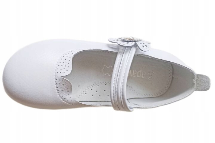 BIAŁE BUTY BALERINY KOMUNIJNE R.20 WKŁADKA SKÓRA PROFILOWANE P2-73 Kod producenta MC325 WHITE A