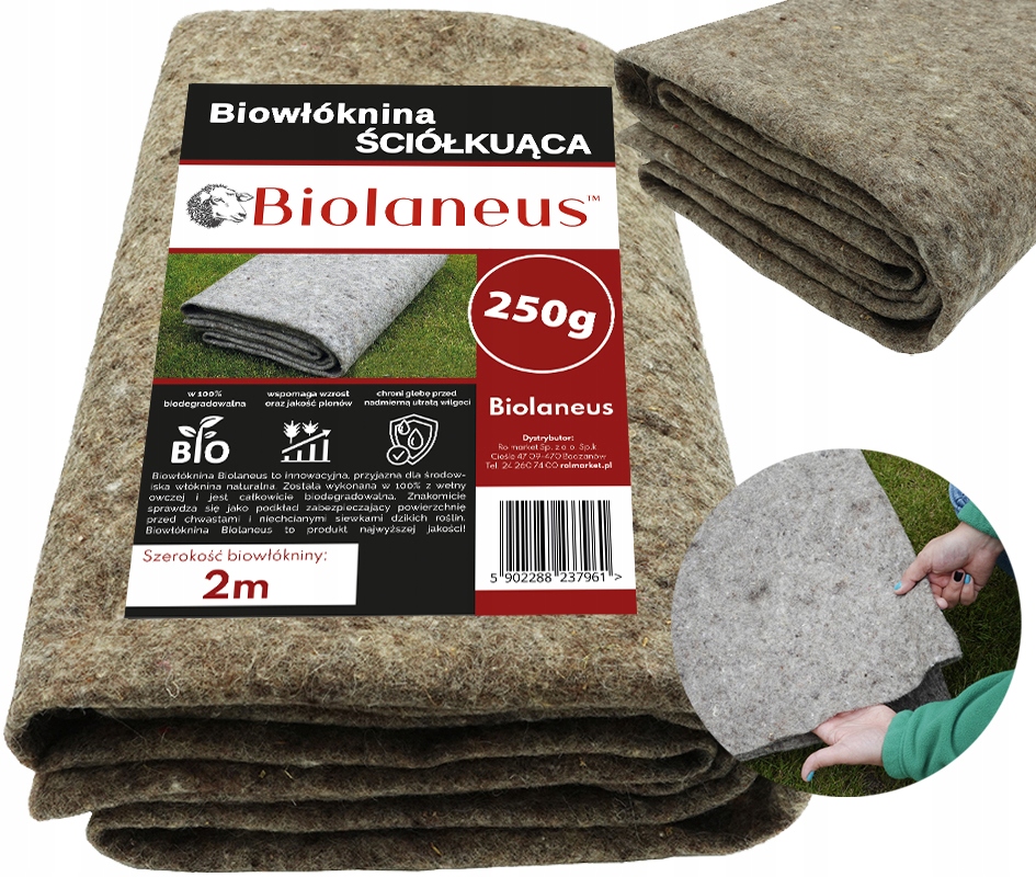 

Biowłóknina Ściółkująca eko Na Metry 2m 250g