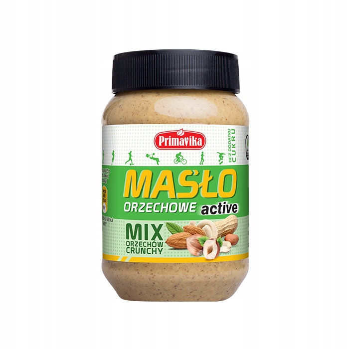 Levně Primavika Arašídový krém active mix ořechů crunchy 470 g