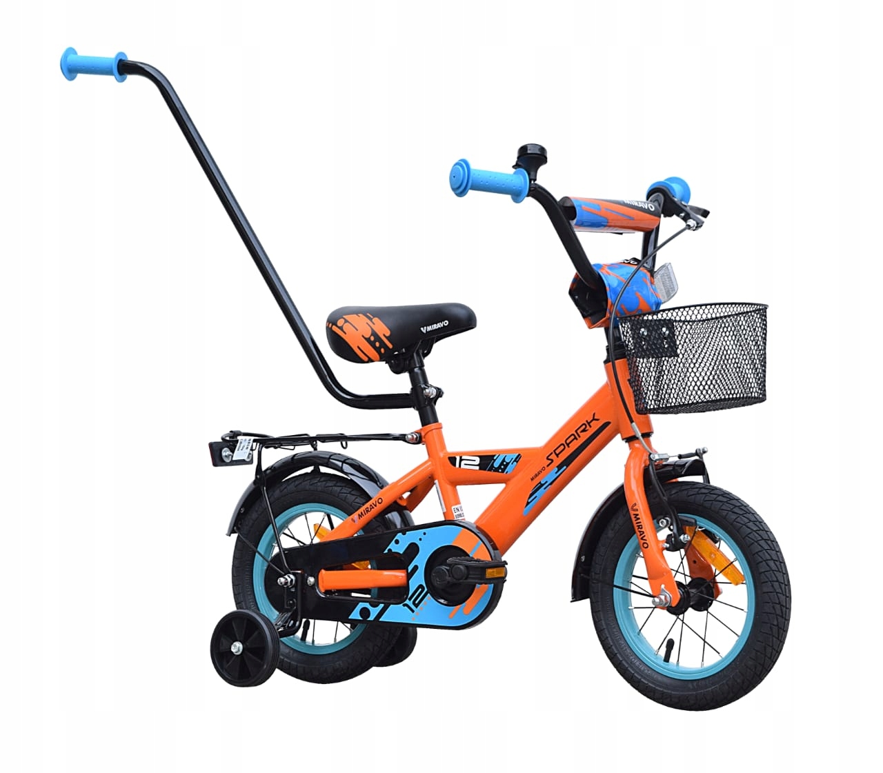 Rowerek Dziecięcy 12 Cali Miravo Rower Dla Chłopca Koszyk Prowadnik