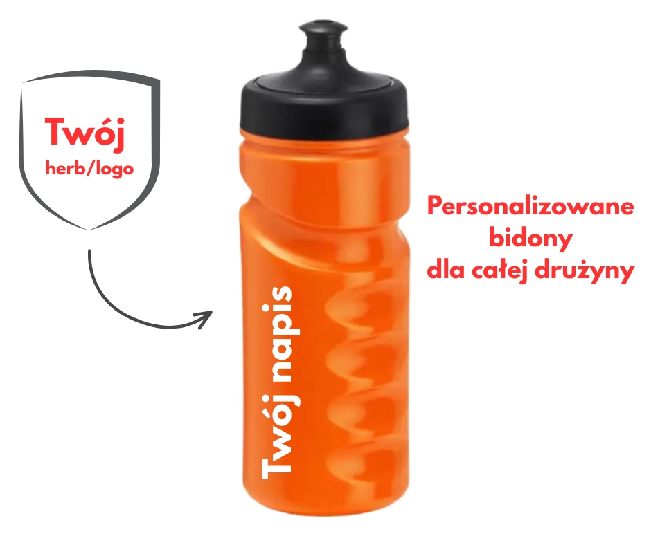Lahev Na Pití personalizovaný s vaším nápisem Roly 500 ml oranžový 20 kusů