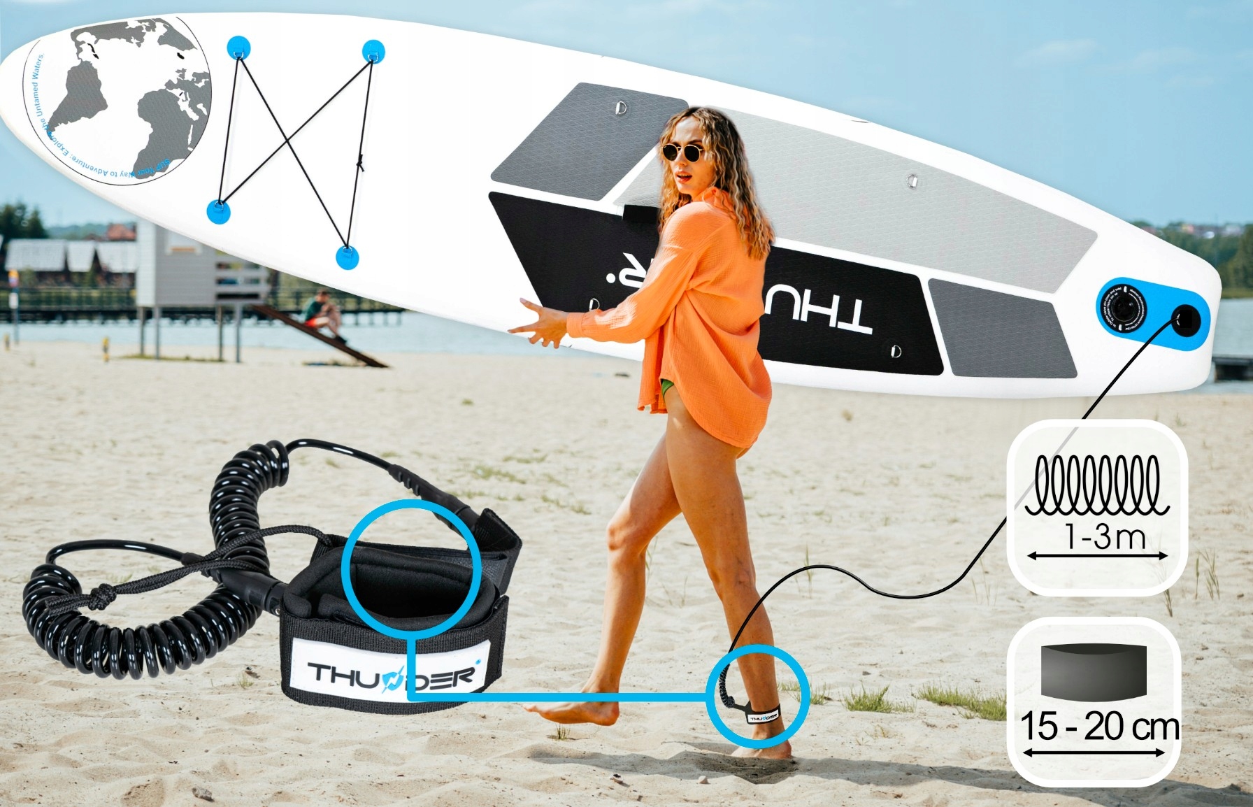 Deska SUP 320CM stand up nadmuchiwana z wiosłem + krzesełko Thunder Waga produktu z opakowaniem jednostkowym 13 kg