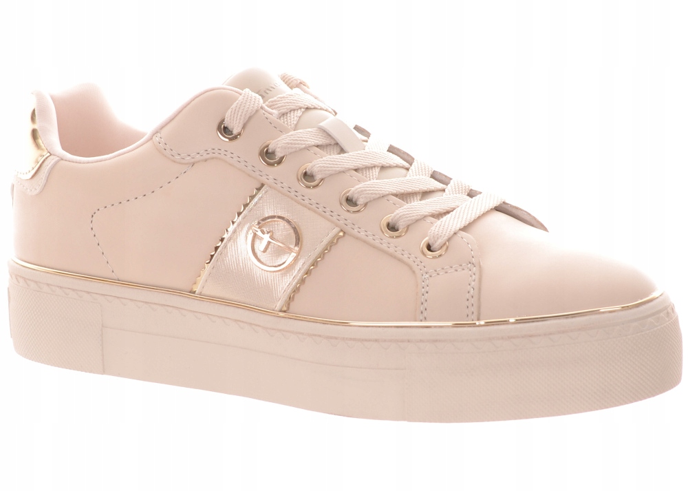 TAMARIS BEŻOWE DAMSKIE TRAMPKI SKÓRZANE BUTY SPORTOWE 39