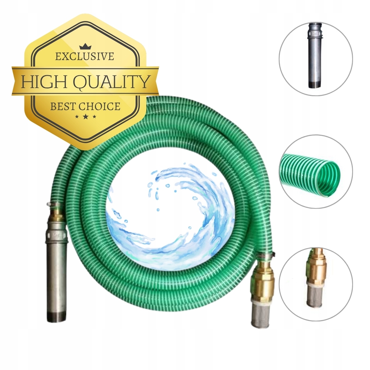 Wąż ssący do abisynki 7m Jakość Premium komplet