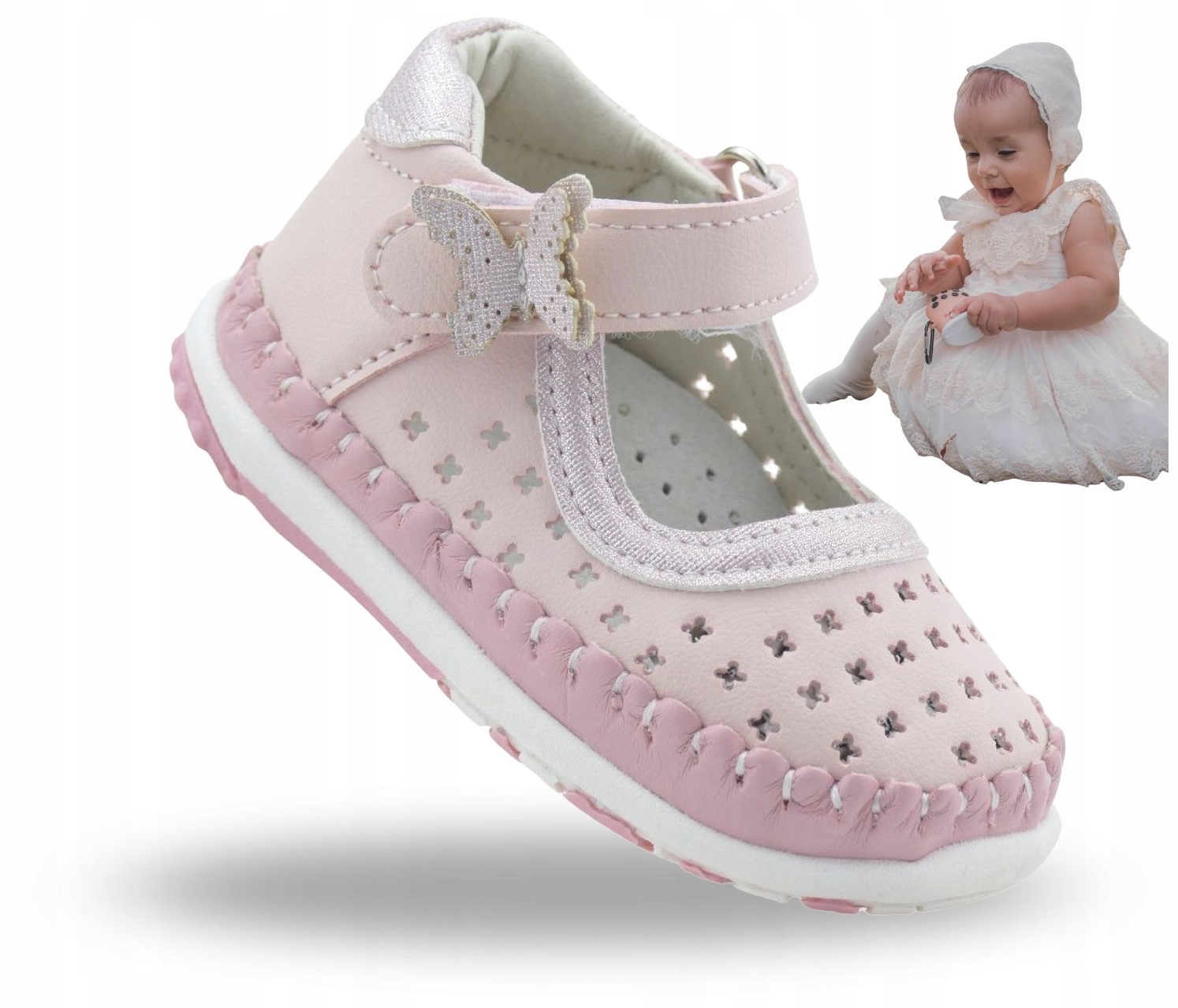 Apawwa buciki niemowlęce różowy