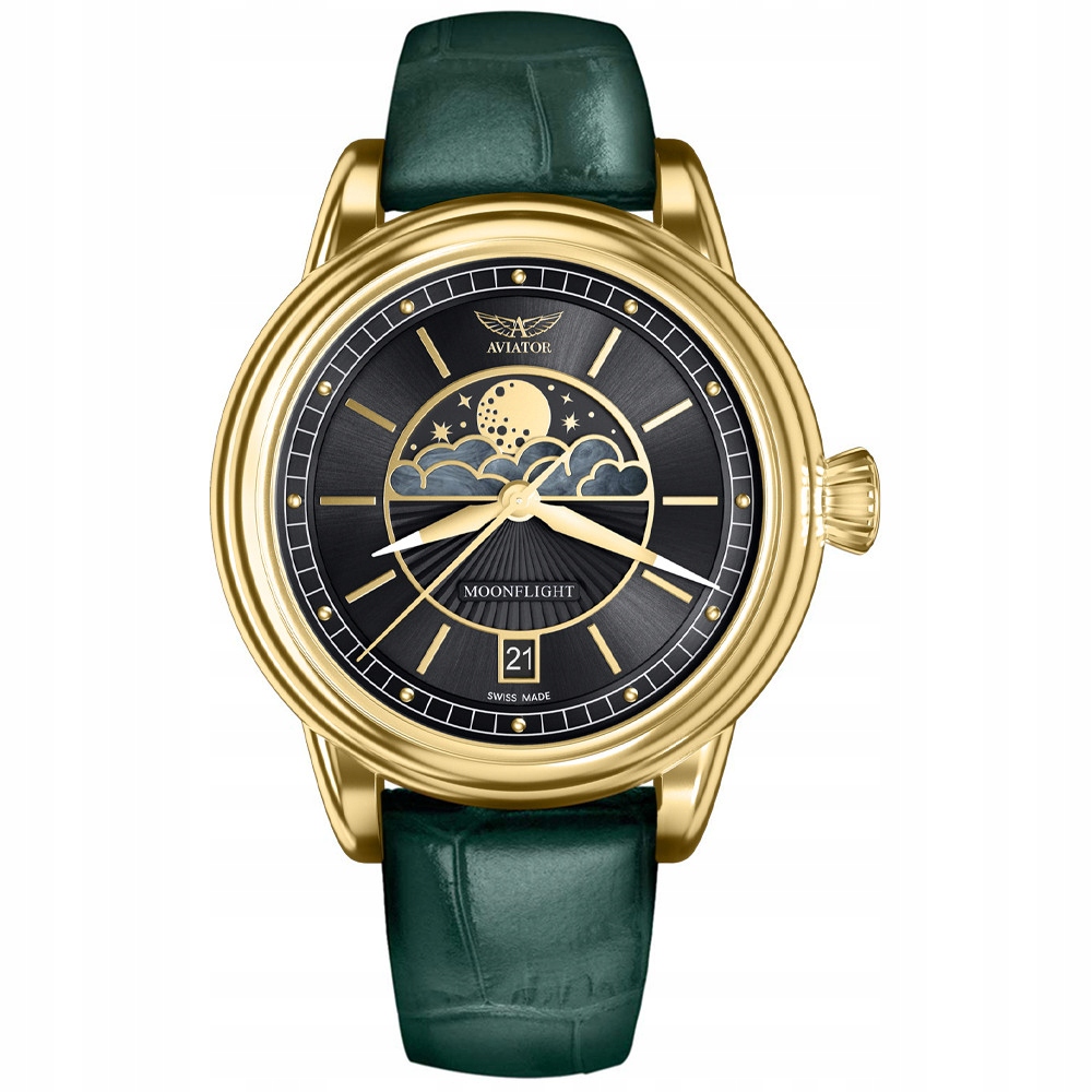 Dámské hodinky Aviator V.1.33.1.344.4GR zelené