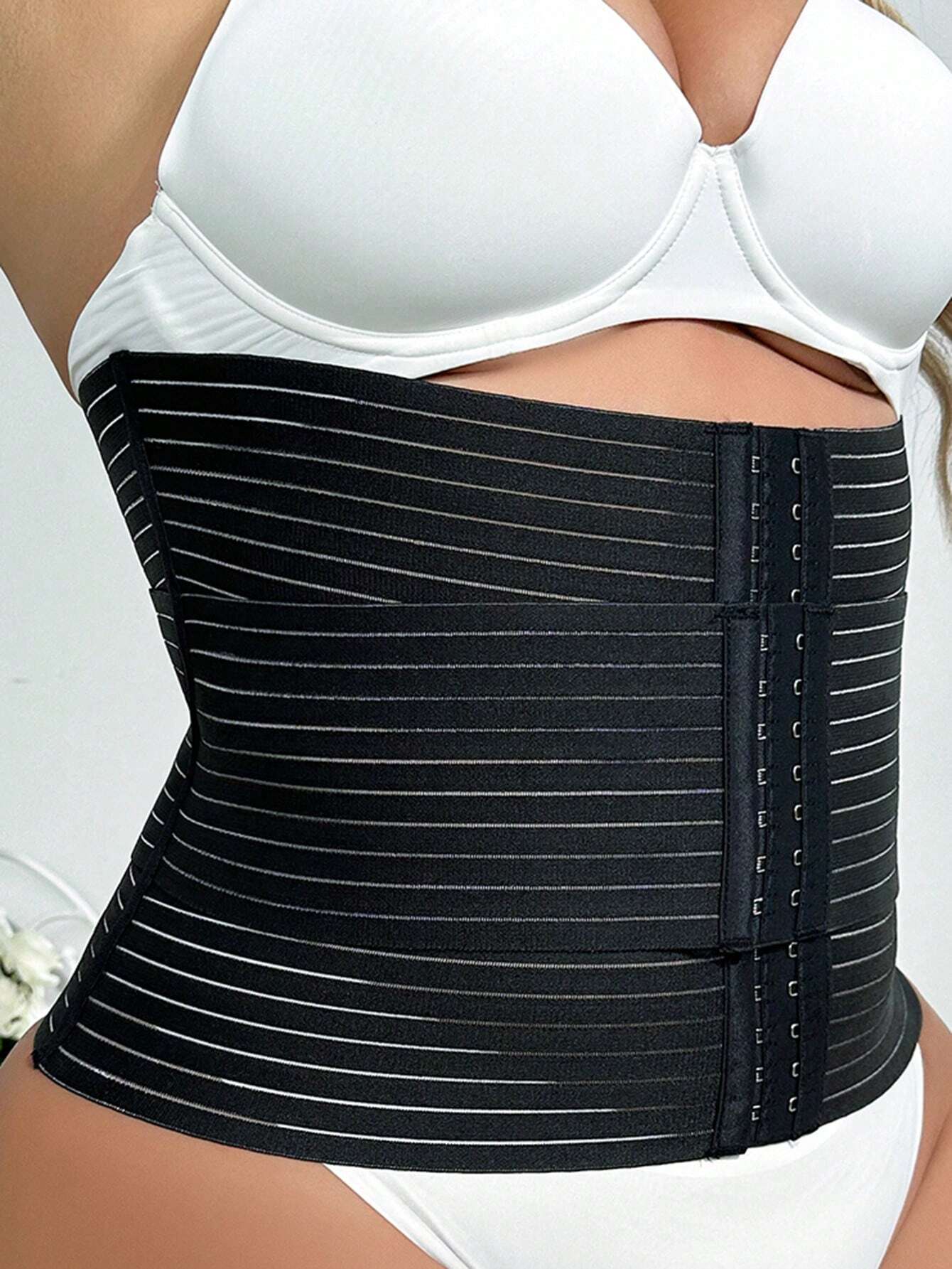 Shein czarny damski gorset trzy pasy XXL Płeć kobieta