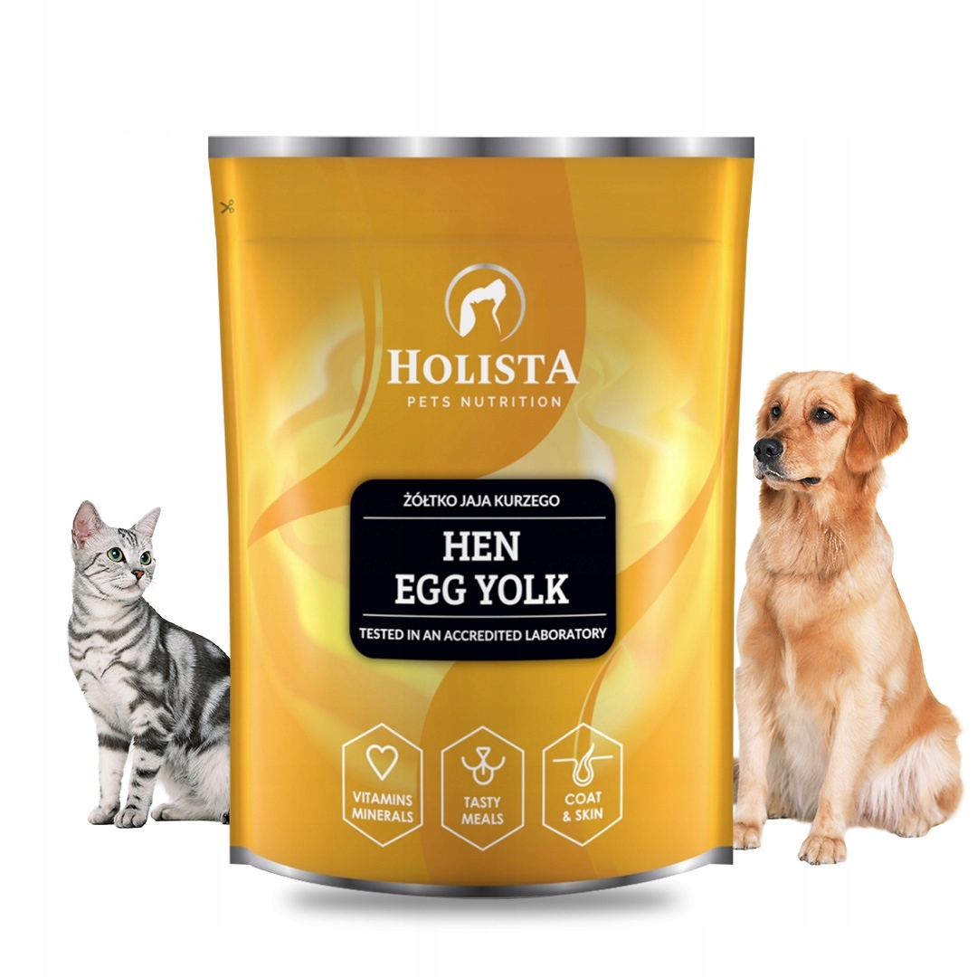Holista Hen Egg Yolk Zółtko Jaj w Proszku z Kurzego Wybiegu Psa Kota 500g