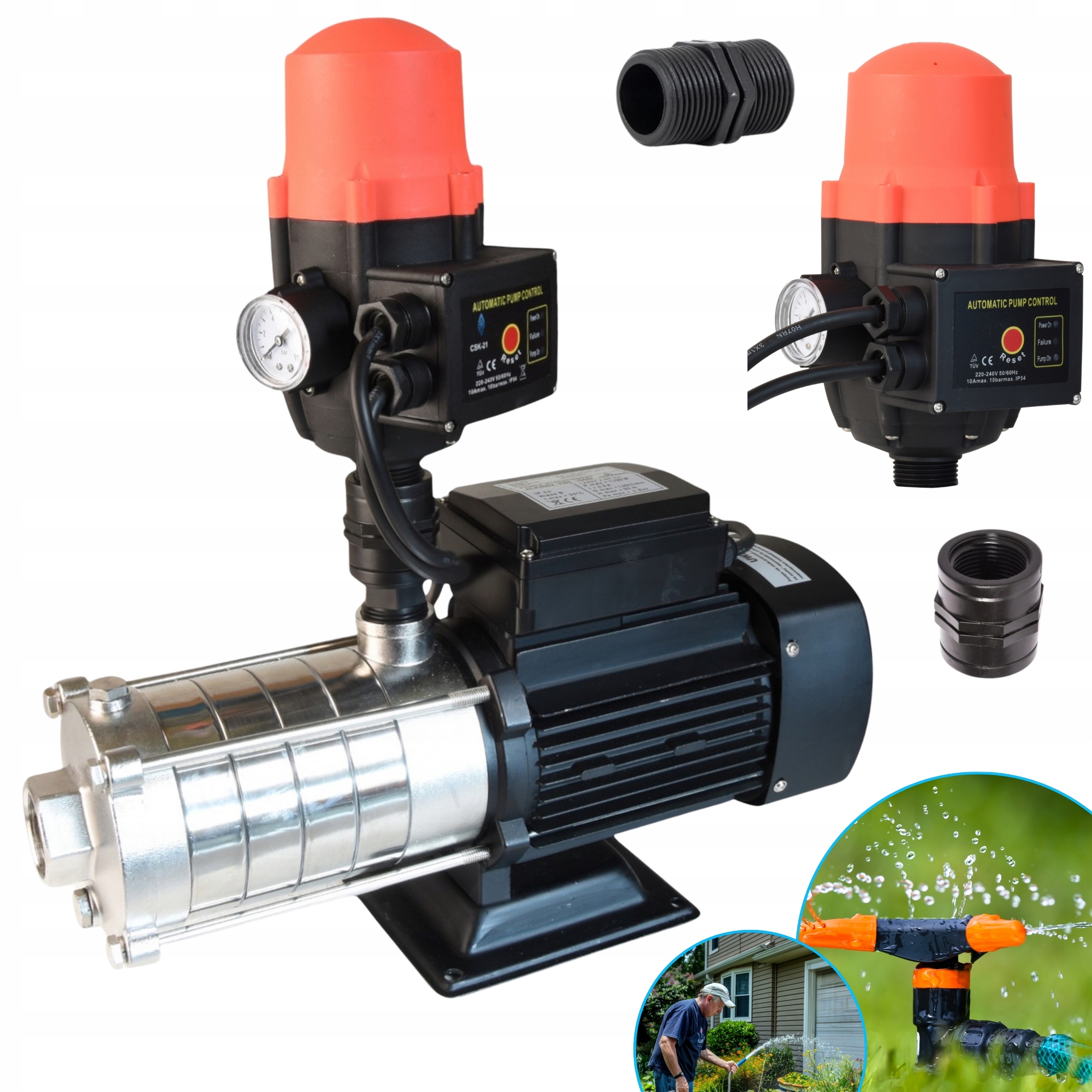 Vícestupňová Pumpa S Automatickým Ovládáním Čerpadla 1100 W 130 L/min Regulace