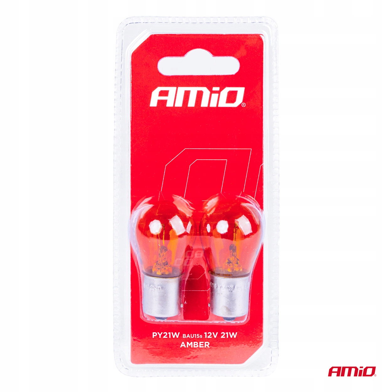 ŻARÓWKI HALOGENOWE PY21W BAU15S POMARAŃCZOWE 12V AMIO 2szt HOMOLOGACJA ECE Producent Amio