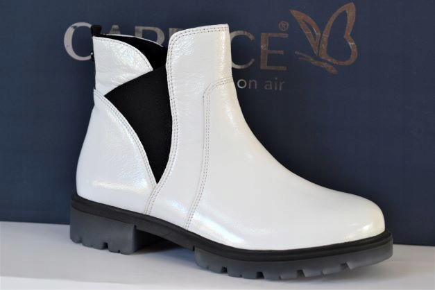 Caprice 25459-27 Kotníkové Boty Bílé Naplak VEL.37