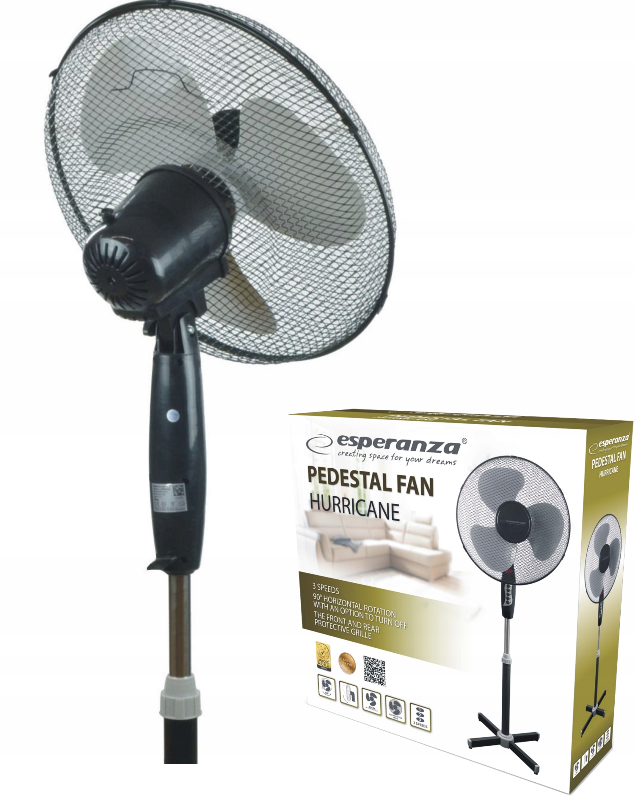 WENTYLATOR Stojący WIATRAK Podłogowy CICHY MOCNY