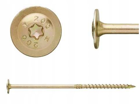 WKRĘTY CIESIELSKIE DO DREWNA 10x220 TORX ŁEB TALERZOWY PODKŁADKOWY DMX 25sz Producent Wkręt-Met