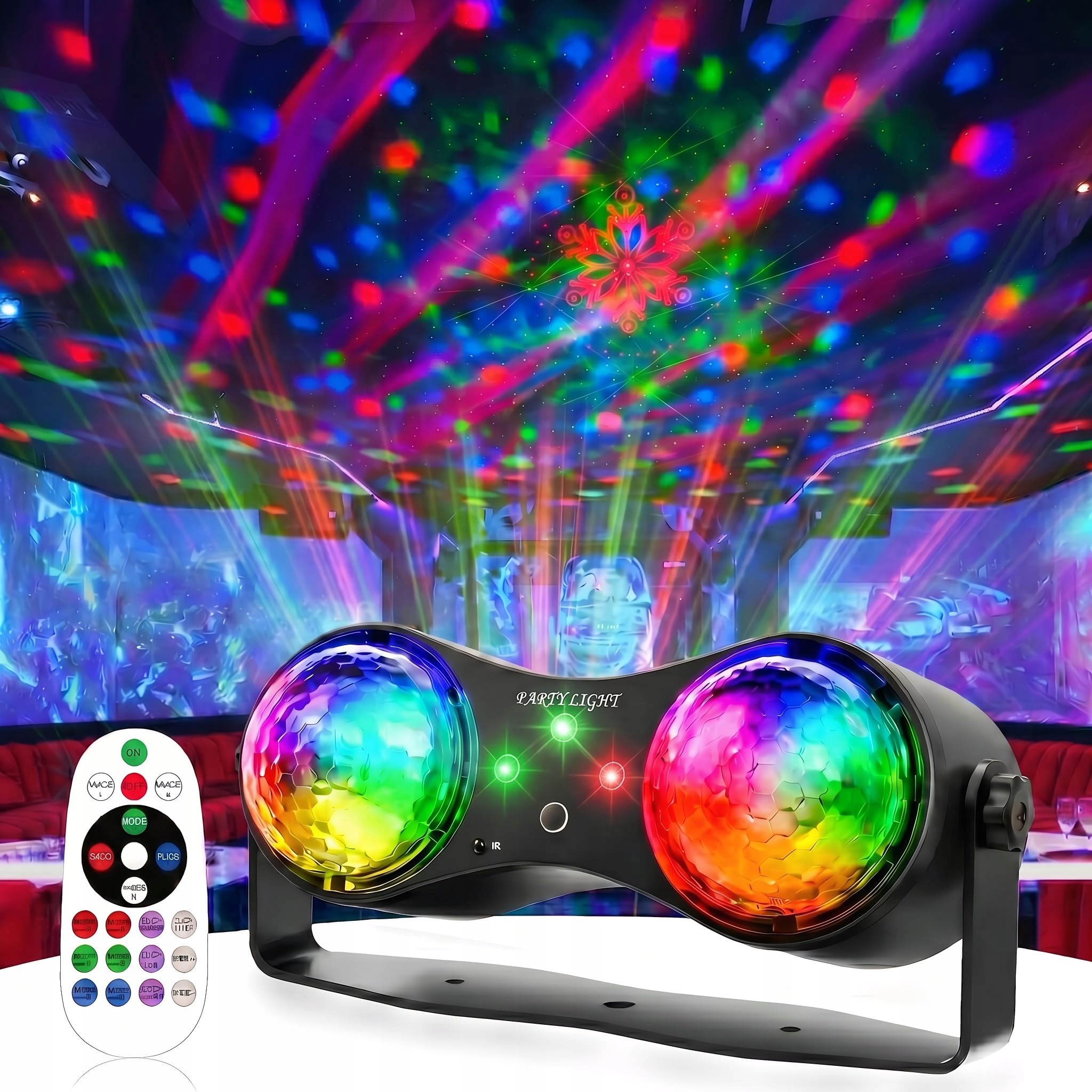 Led jevištní světla, laserový projektor Rgb, multiefekt s dálkovým ovládáním