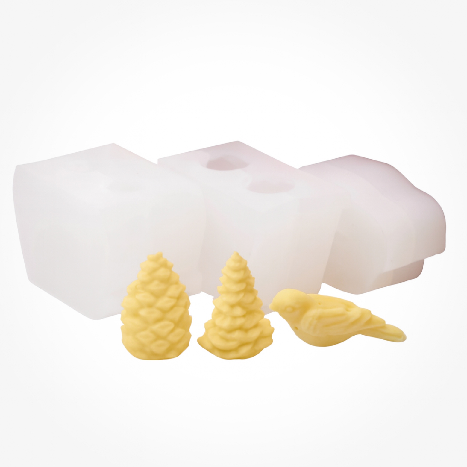 Levně Sada ručně vyráběných silikonových forem na zdobení vánočních hraček Dinara Kasko