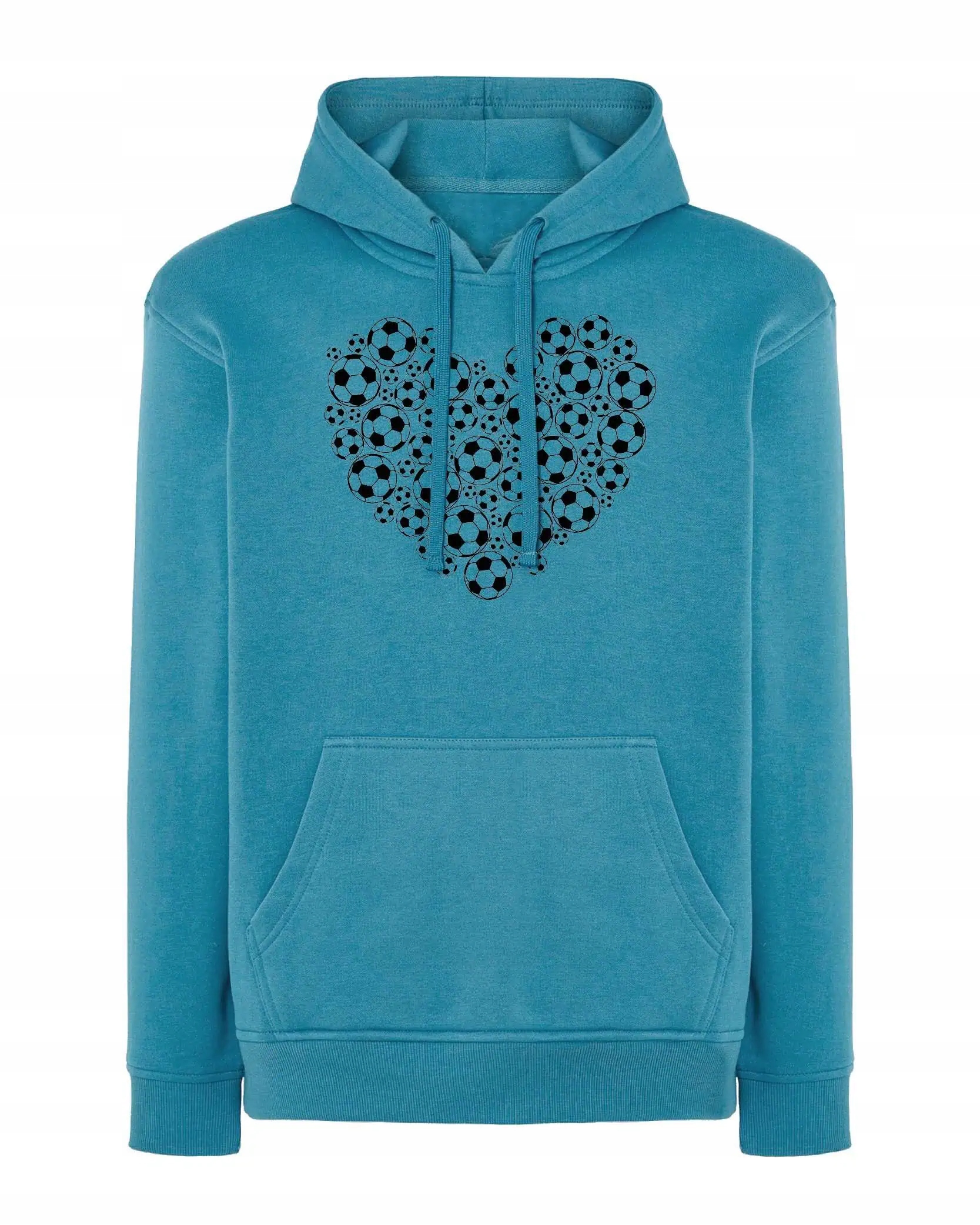 Mikina s kapucí Fotbal v srdci Srdce Fan Sportu Modrá L