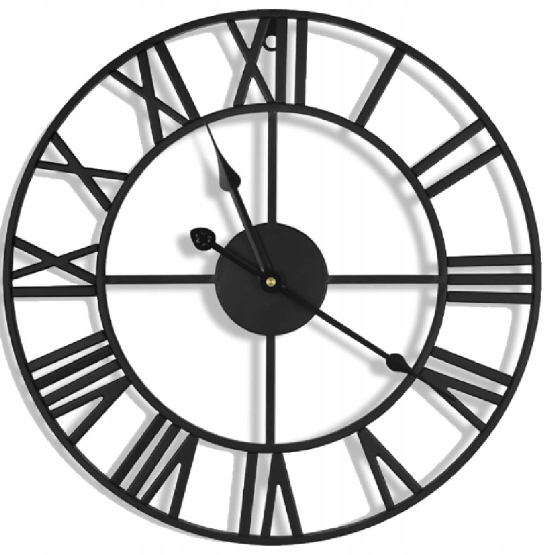

Zegar Ścienny Retro Loft Rzymski Metalowy 50cm