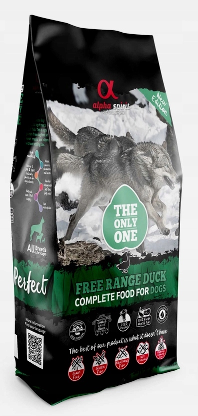 Alpha Spirit Free range duck -pełnoporcjowa sucha karma dla psów 12kg