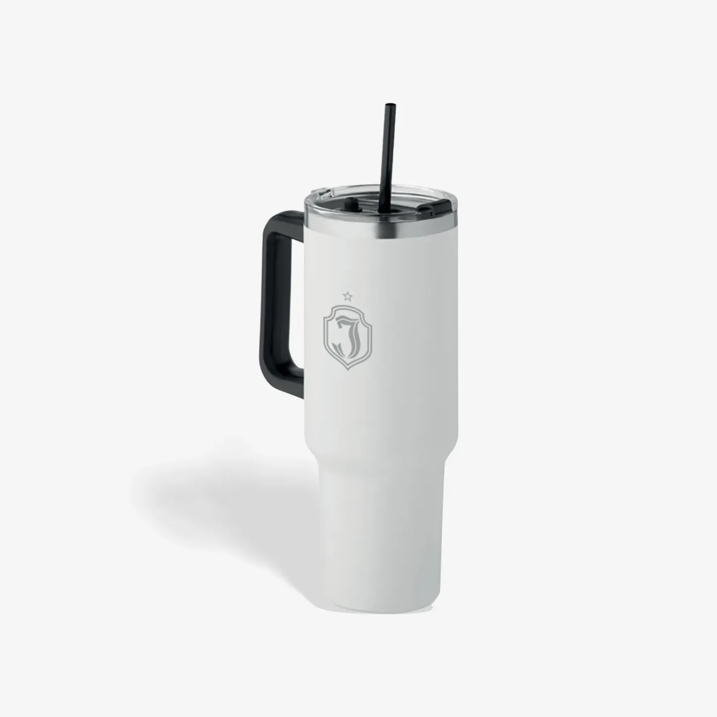 Kubek termiczny duży 1,2L biały Jagiellonia Białystok dla kibica