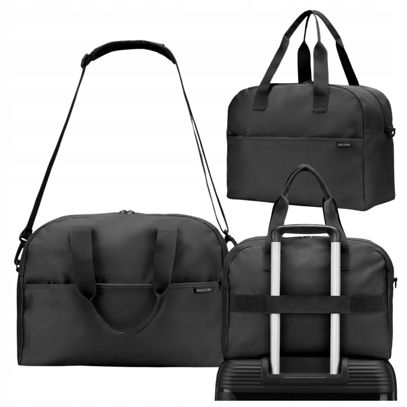 Torba podróżna Puccini TM245-1 czarna bagaż Wizz Air praktyczna