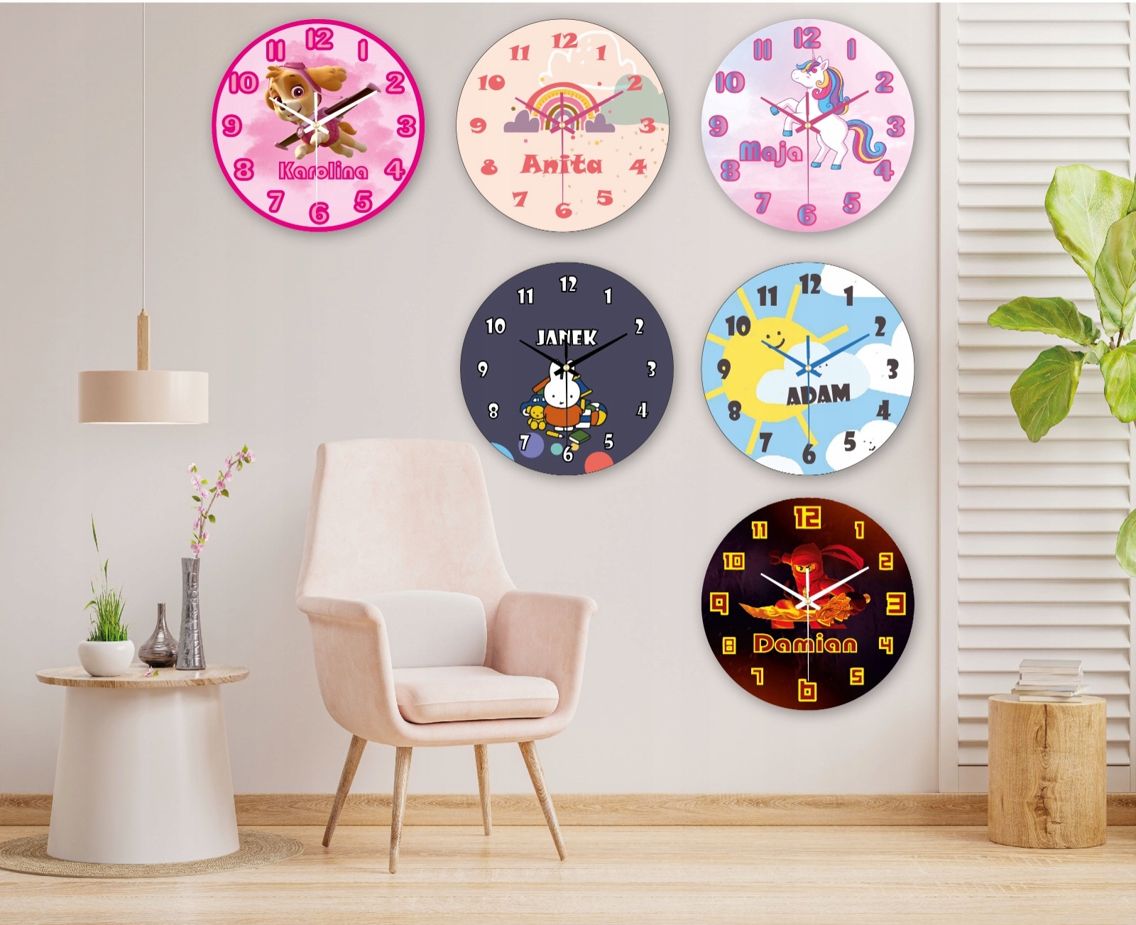 Zegar Ścienny Dla Dzieci Simba Król Lew Lwiątka Szerokość całkowita 30 cm