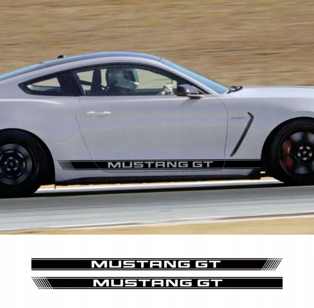 Ford Mustang GT боковые полосы наклейка 190 x 9 см