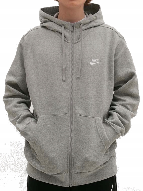 pánská mikina Nike s kapucí BV2645-063 tepláková teplákovka šedá malé logo XL