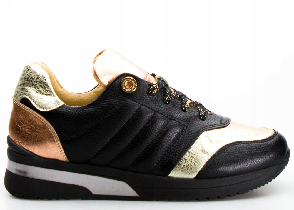 Tenisky Kožené S Třpytícími Se Vložkami 41