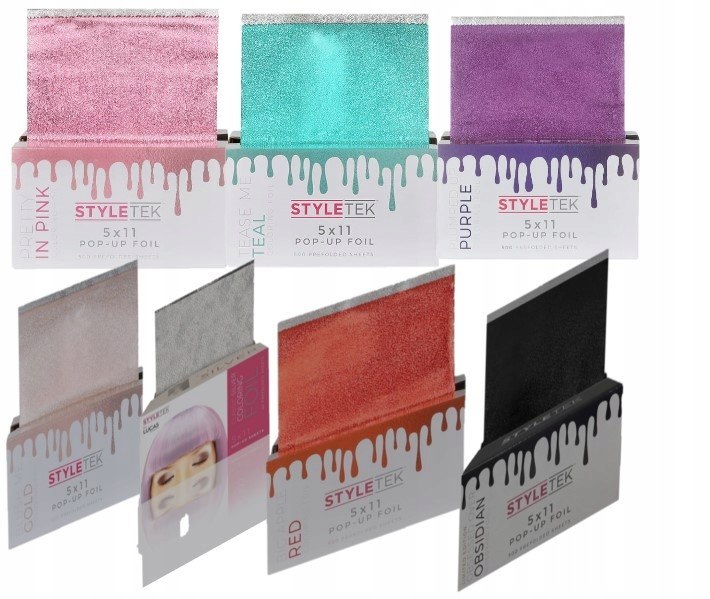 Folie fryzjerske Styletek cięte niebieske 500 szt Marka Styletek