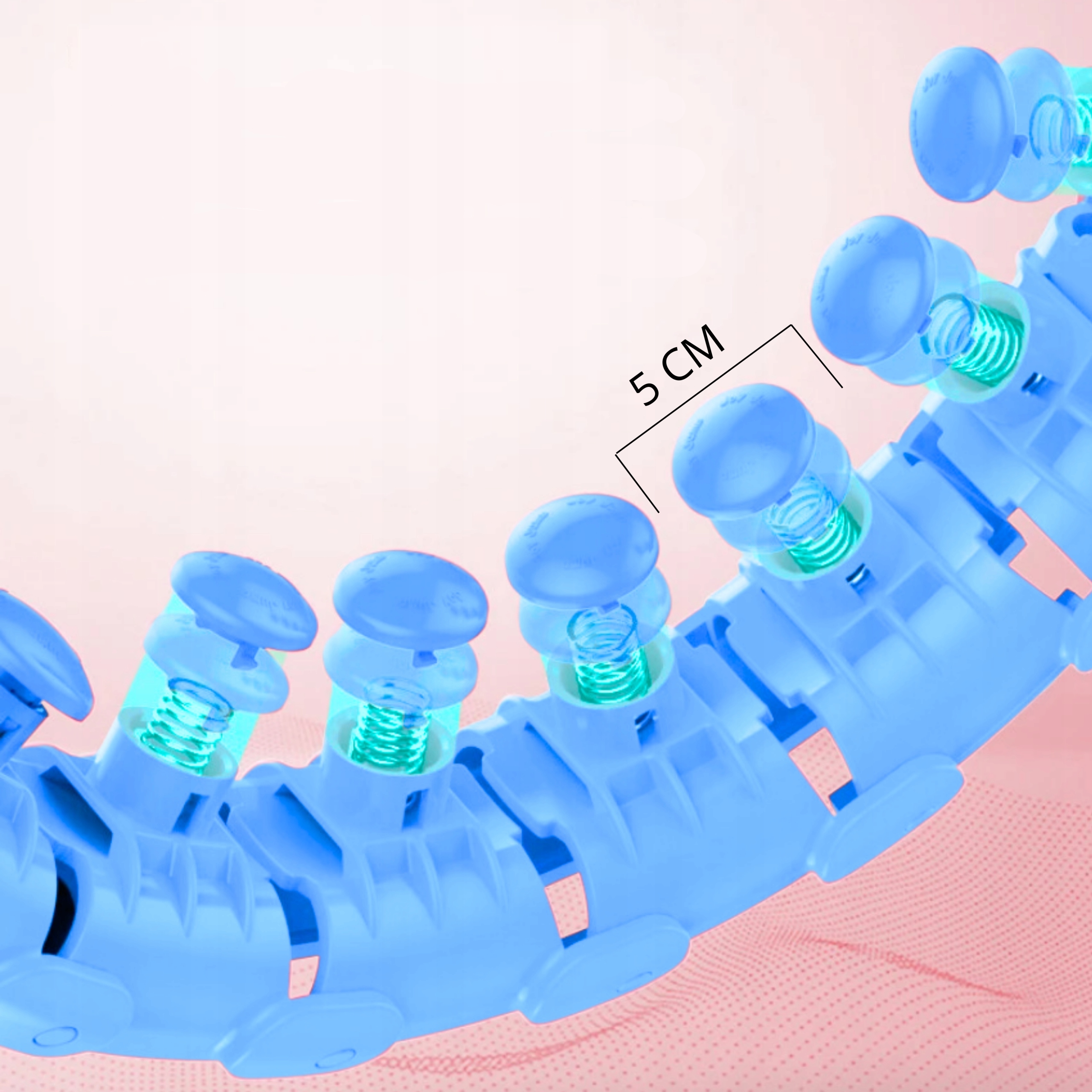 SMART HULA HOP ODCHUDZAJĄCE Z OBCIĄŻENIEM OBCIĄŻNIKIEM Z WYPUSTKAMI HULAHOP Cechy dodatkowe składane