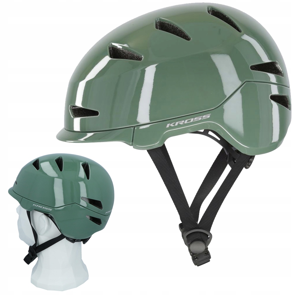 Cyklistická přilba Kross Capitalo M 54-58 cm City Ventilační otvory Zelená