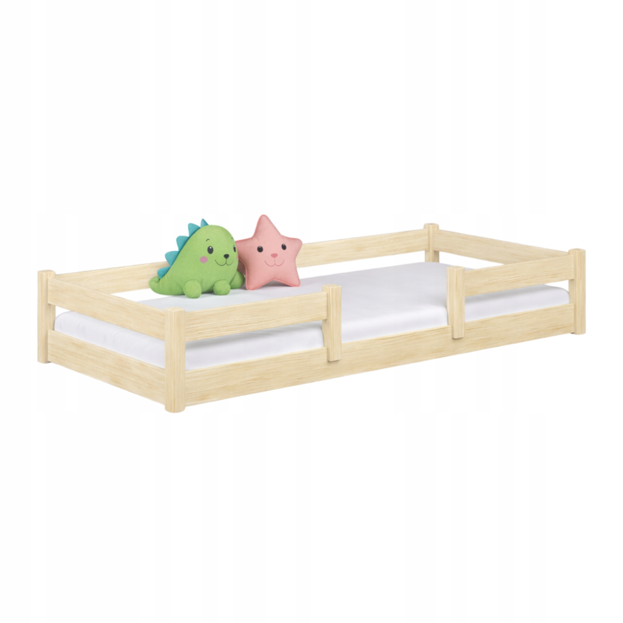 Dětská postel 140x70 jednolůžková dřevěná s Montessori zábranou LILI