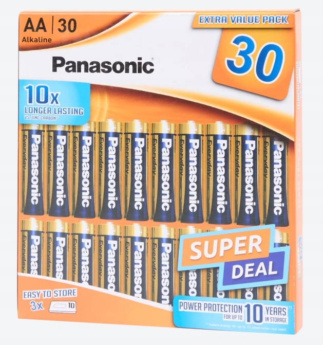 Bateria alkaliczna Panasonic AA (R6) 30 szt.