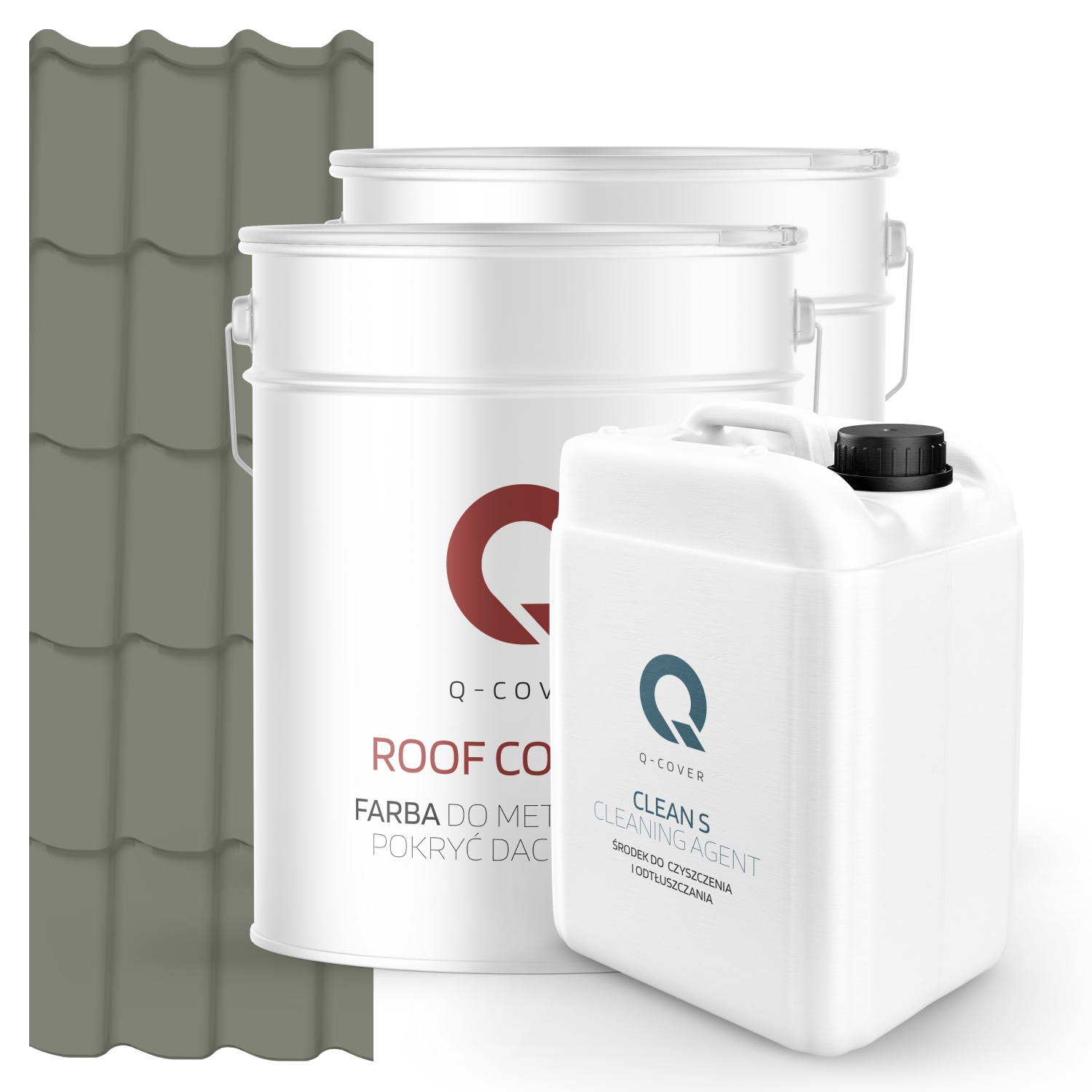 Farba Strecha Metal Podklad Cementový Odmasťovač Sivá Ral 7033 74 m2 Lesk