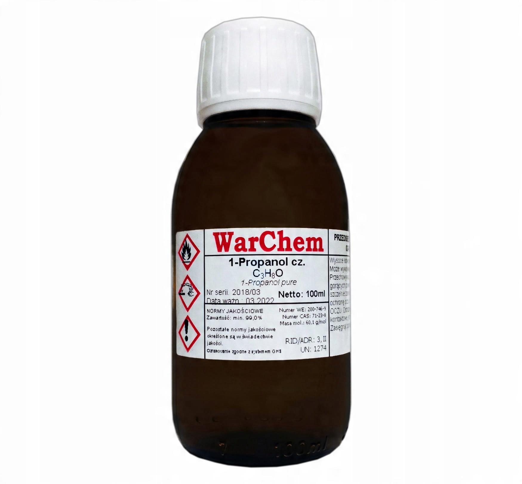

1-PROPANOL 100ml Warchem [52884]
