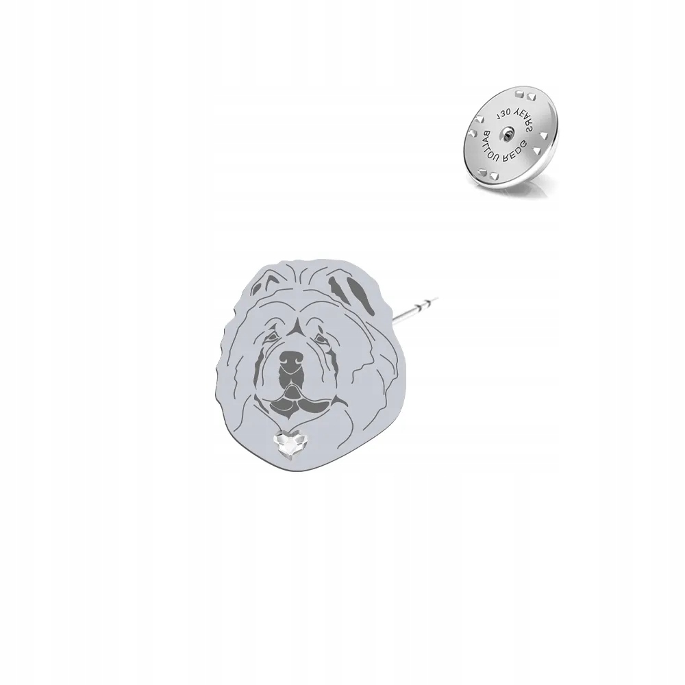 Odznak Stříbrná se psem Chow chow 925 Šperky Dárek Dedikace Bonus
