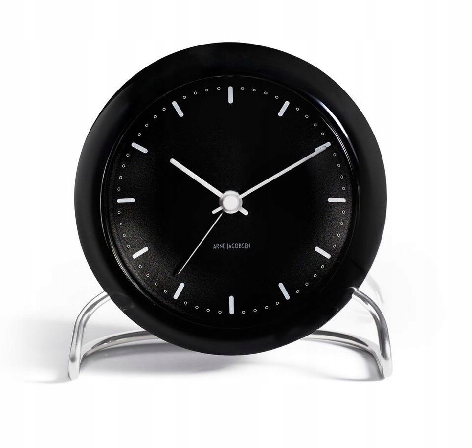 Rosendahl Arne Jacobsen Hodiny Budík Čierna