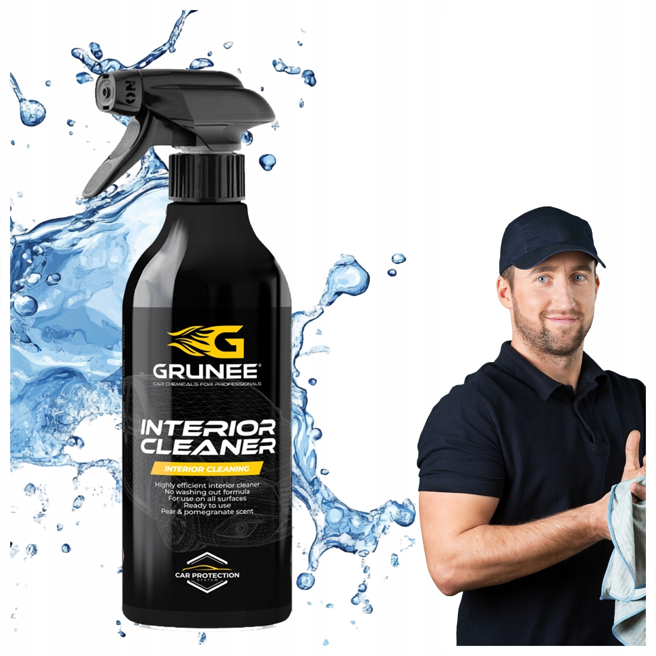 Interior Cleaner Premium Grunee do czyszczenia wnętrza pojazdu 500ml+GRATIS
