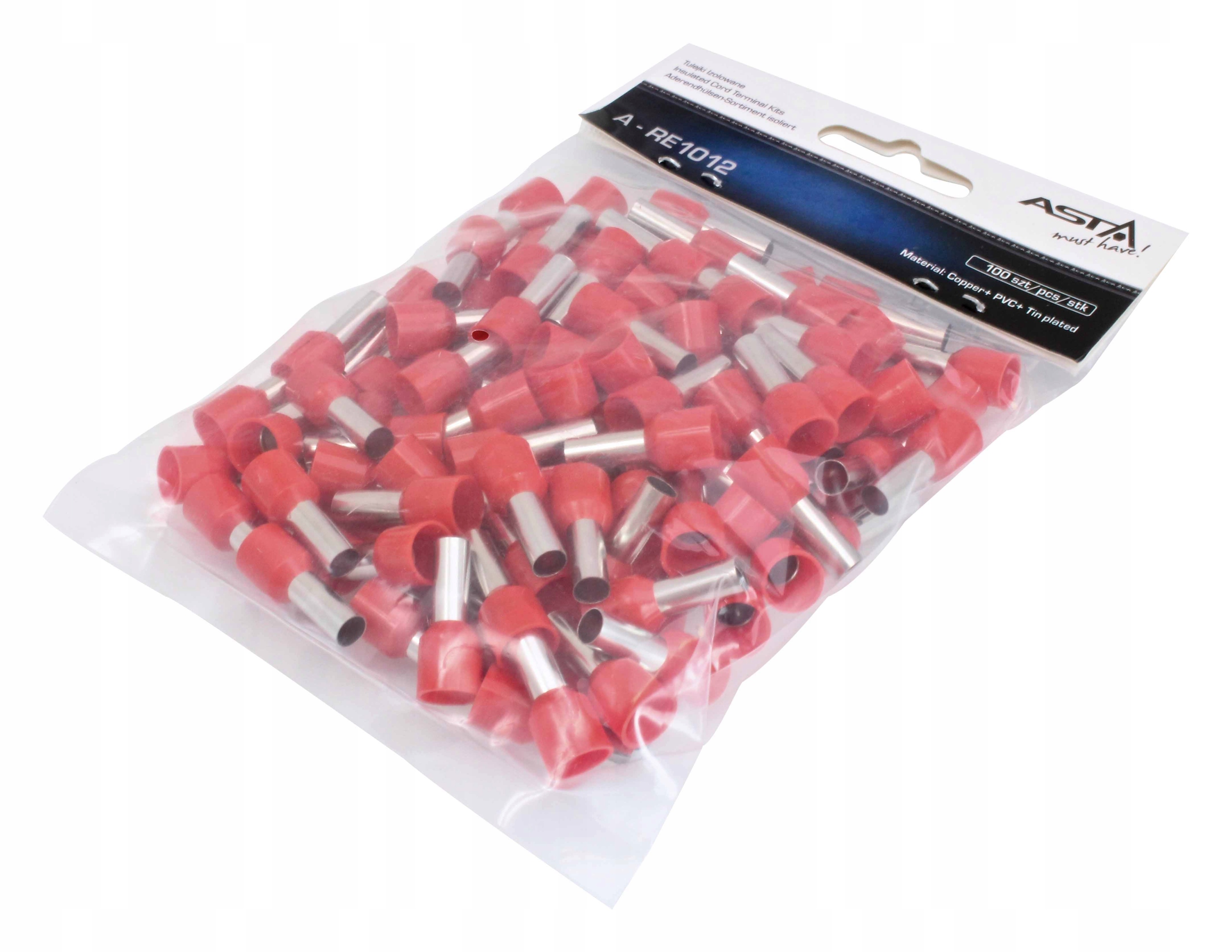 Złącza elektryczne puste - gniazda 10 mm2, 100 szt - ASTA