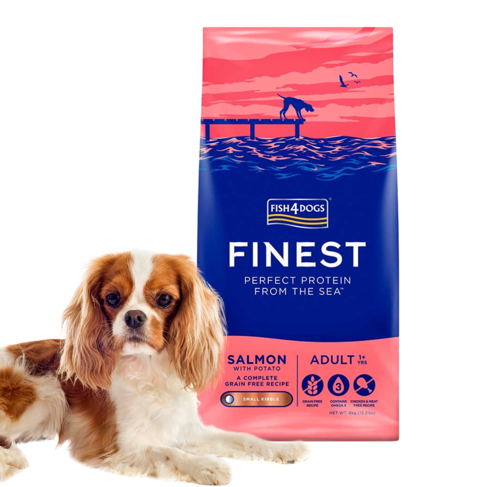 Fish4Dogs Finest Salmon Adult Small 6kg (małe granulki)