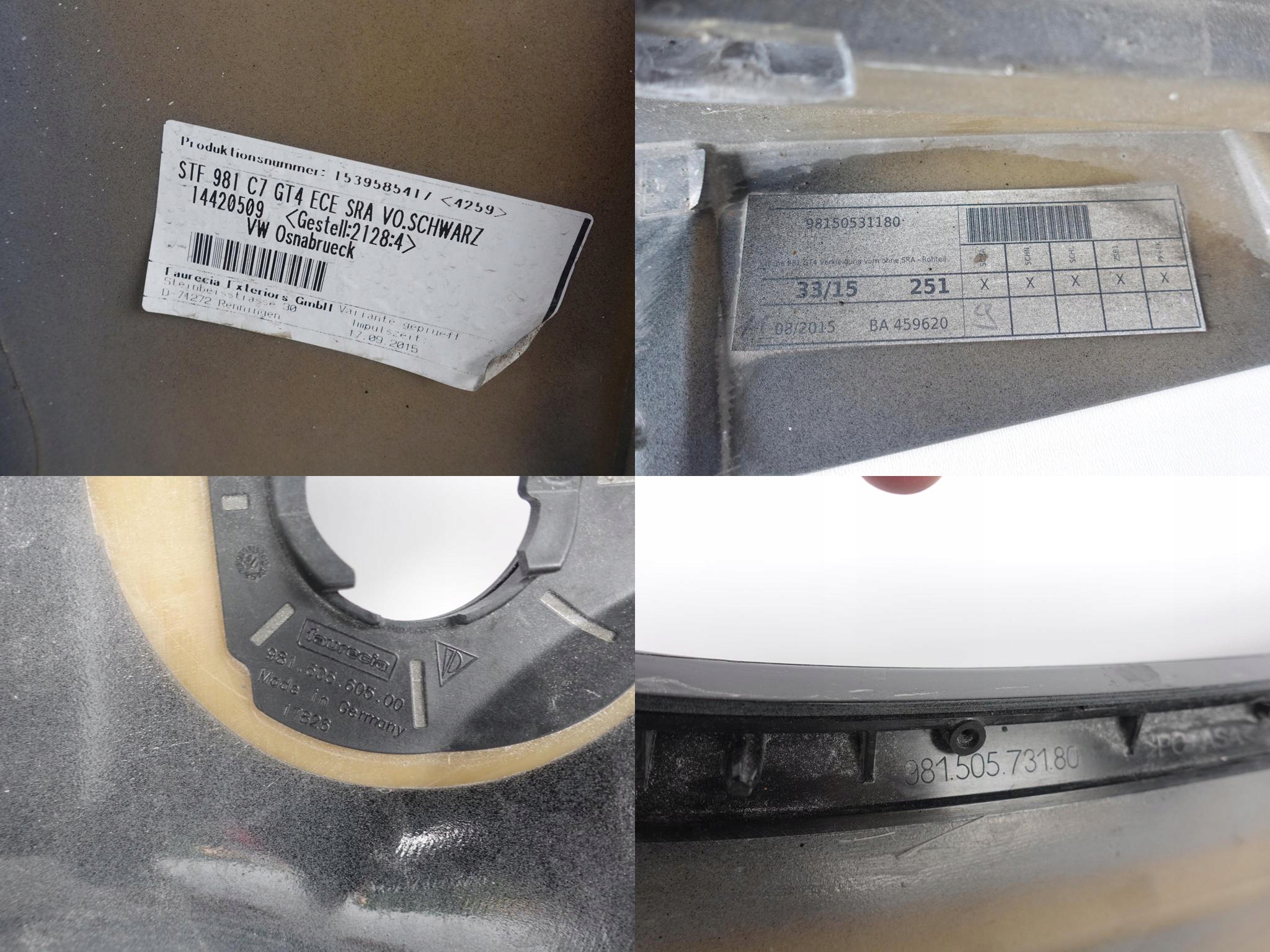PORSCHE 981 981C GT4 CAYMAN bumper front *washer*