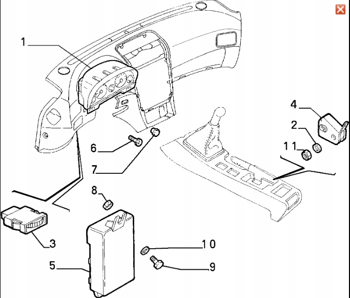 CENTRALKA STERUJĄCA ŚWIATEŁ LANCIA KAPPA 60668006 Producent części Lancia OE