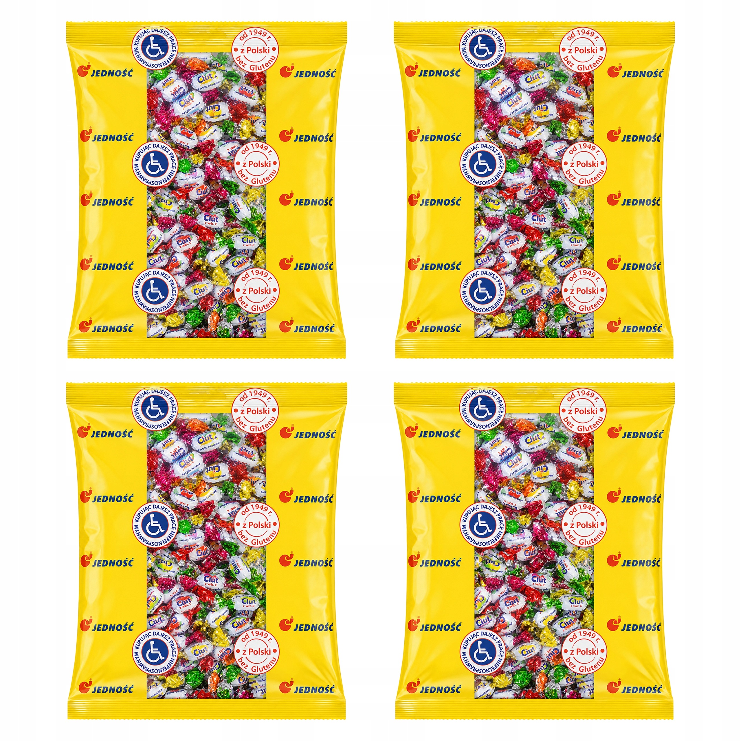 Zestaw cukierków pudrowych Jedność 4 opakowania Ciut 4KG (4x1 kg)