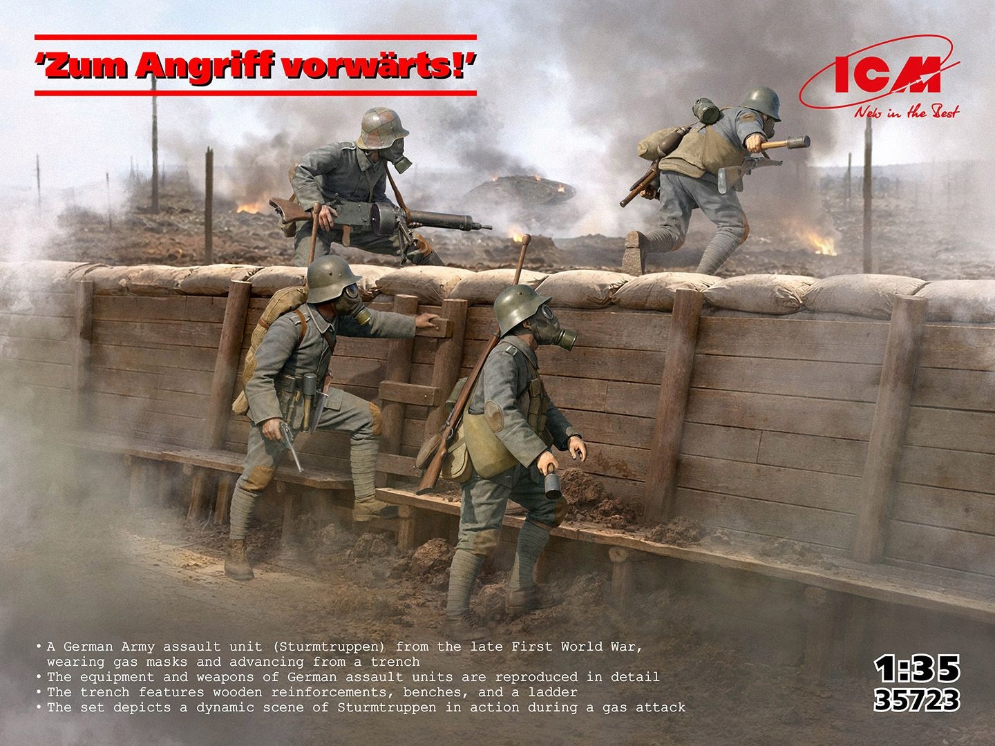 ICM 35723 Zum Angriff vorwärts! Sturmtruppen 1:35